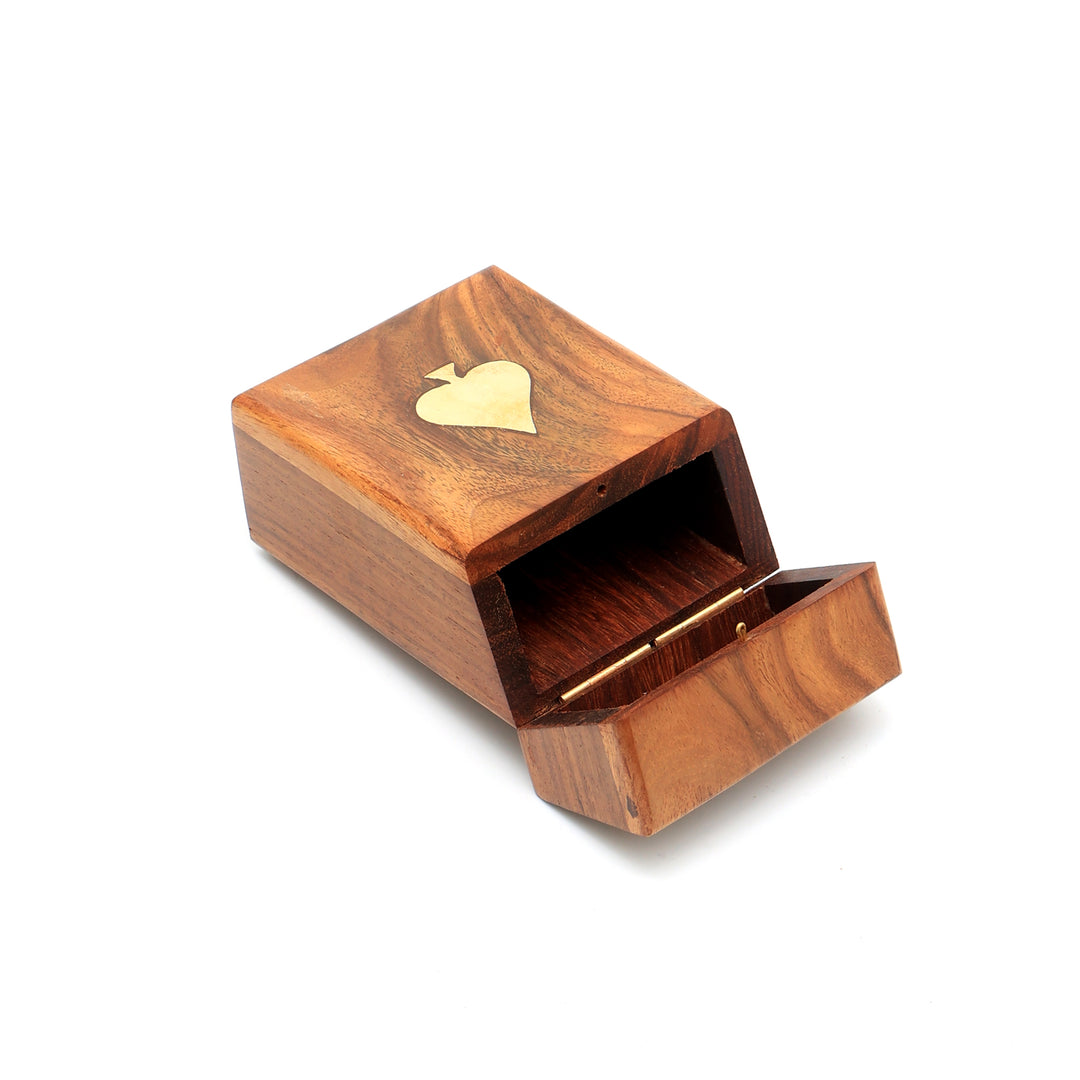 Decorative Wooden Playing Card Elegant BROWN Accent Piece