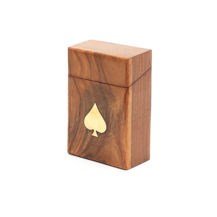 Decorative Wooden Playing Card Elegant BROWN Accent Piece