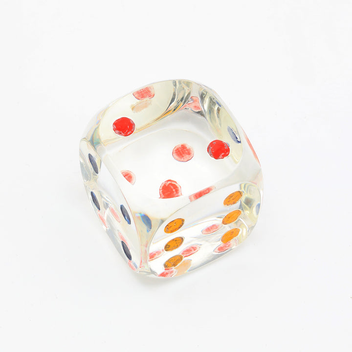 Decorative Acraylic Dice Elegant MULTICOLOR Accent Piece