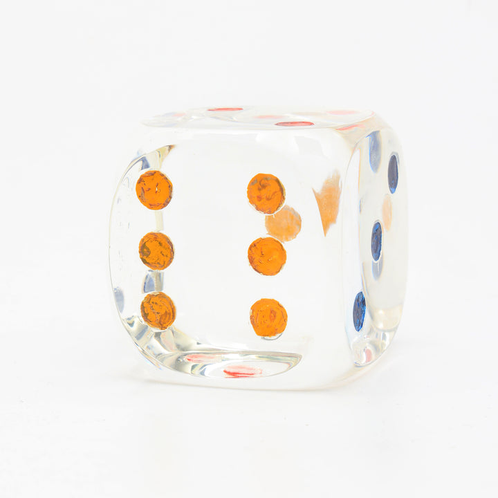 Decorative Acraylic Dice Elegant MULTICOLOR Accent Piece