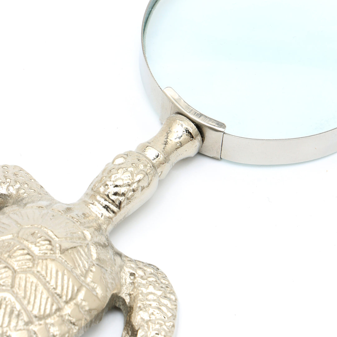 Decorative Aluminium Magnifier Elegant Nickle Accent Piece