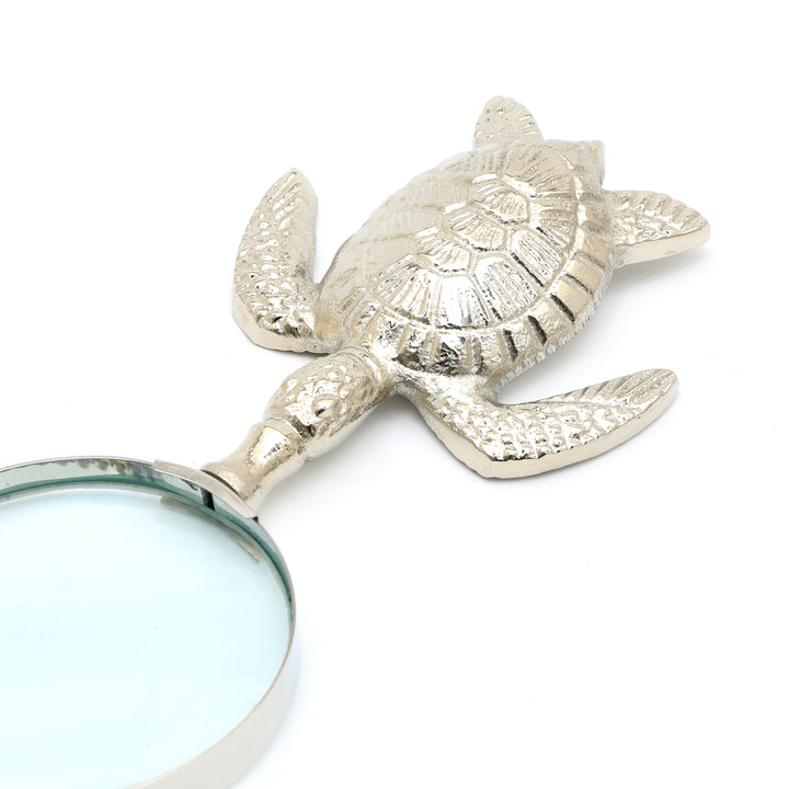 Decorative Aluminium Magnifier Elegant Nickle Accent Piece