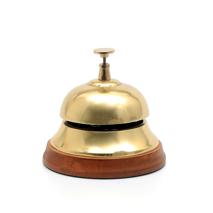 Decorative Aluminium Desk Bell Elegant Golden Accent Piece