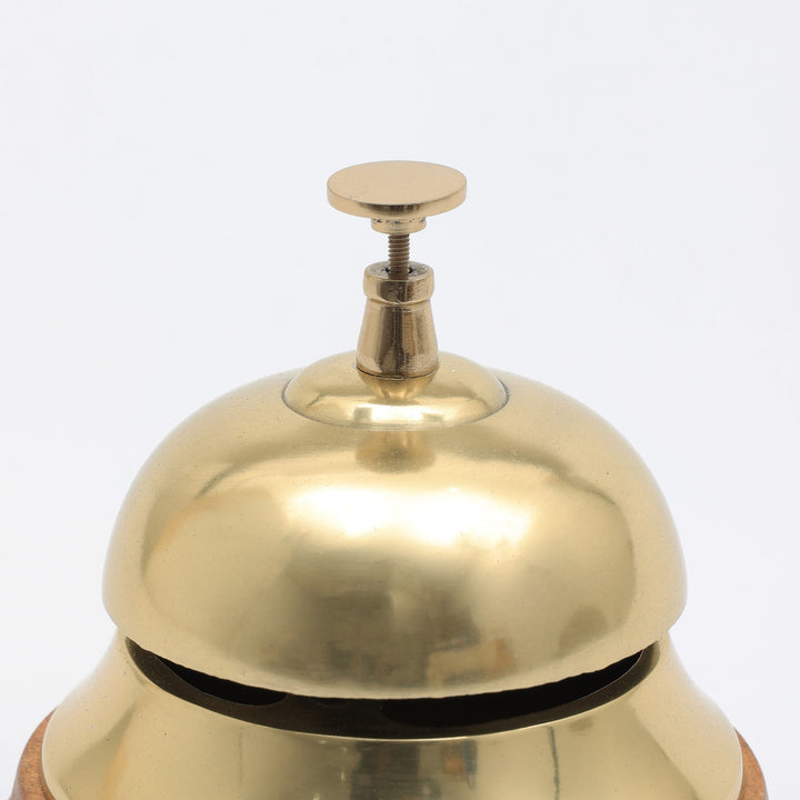 Decorative Aluminium Desk Bell Elegant Golden Accent Piece