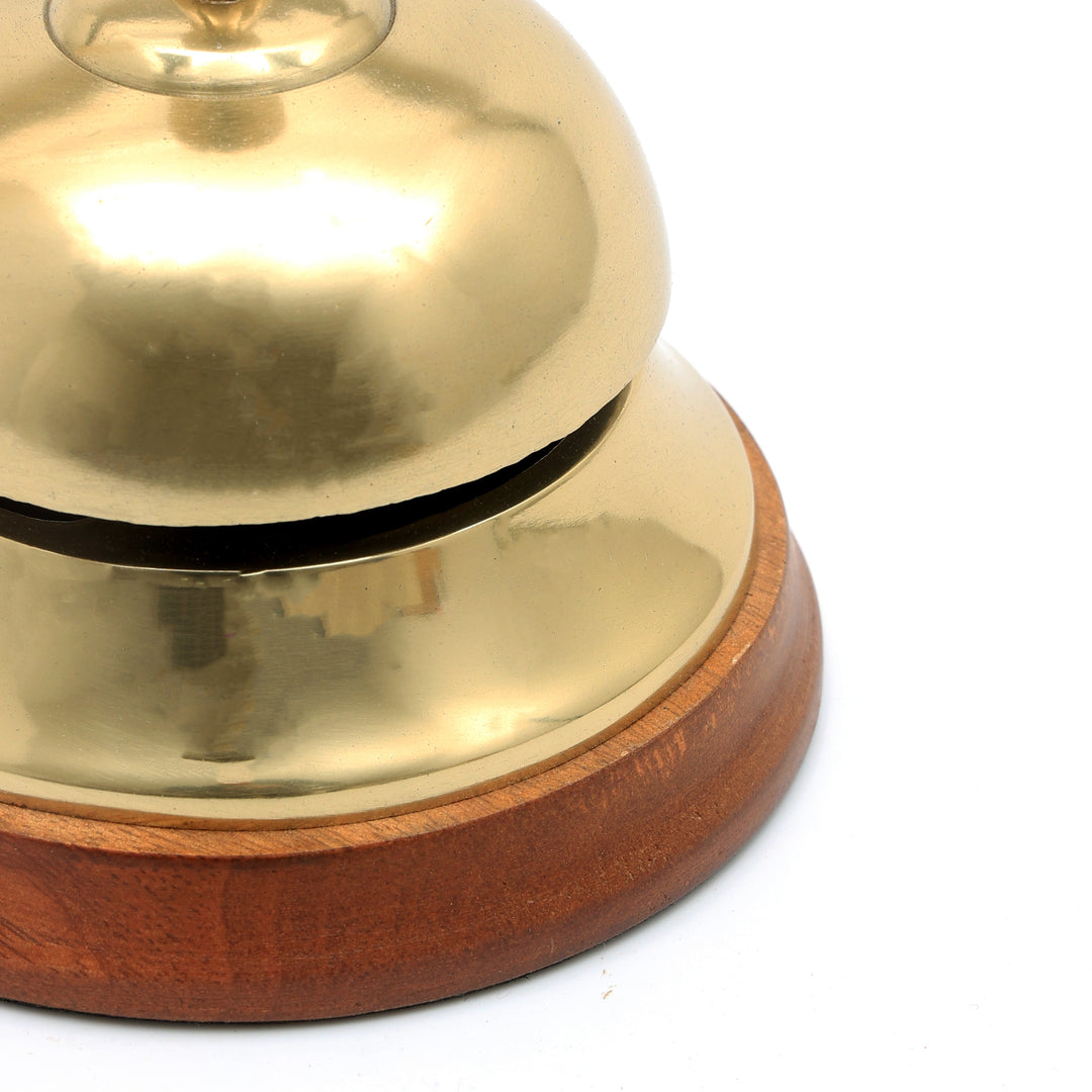 Decorative Aluminium Desk Bell Elegant Golden Accent Piece