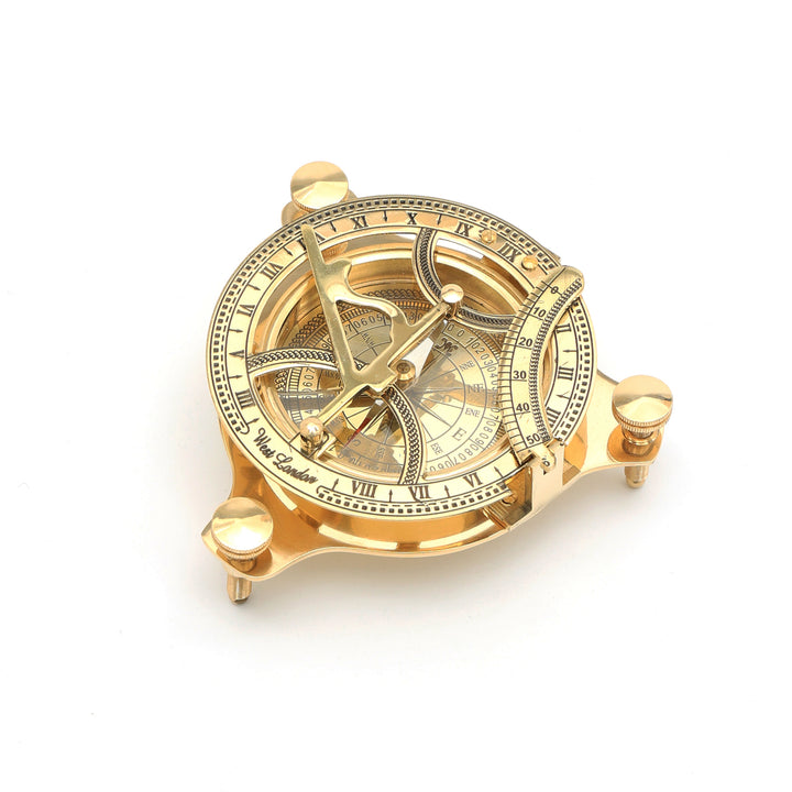 Decorative Brass Compass Elegant Golden Accent Piece