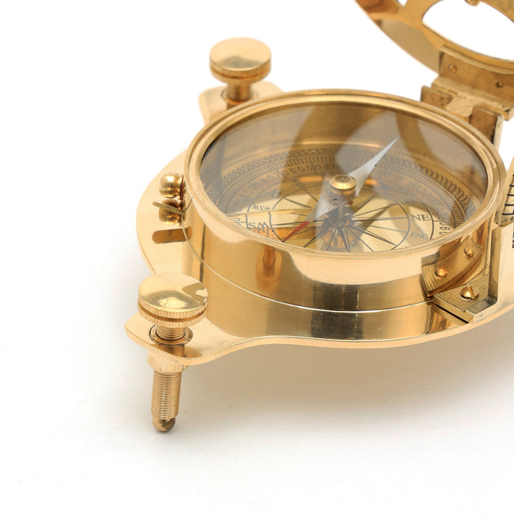Decorative Brass Compass Elegant Golden Accent Piece