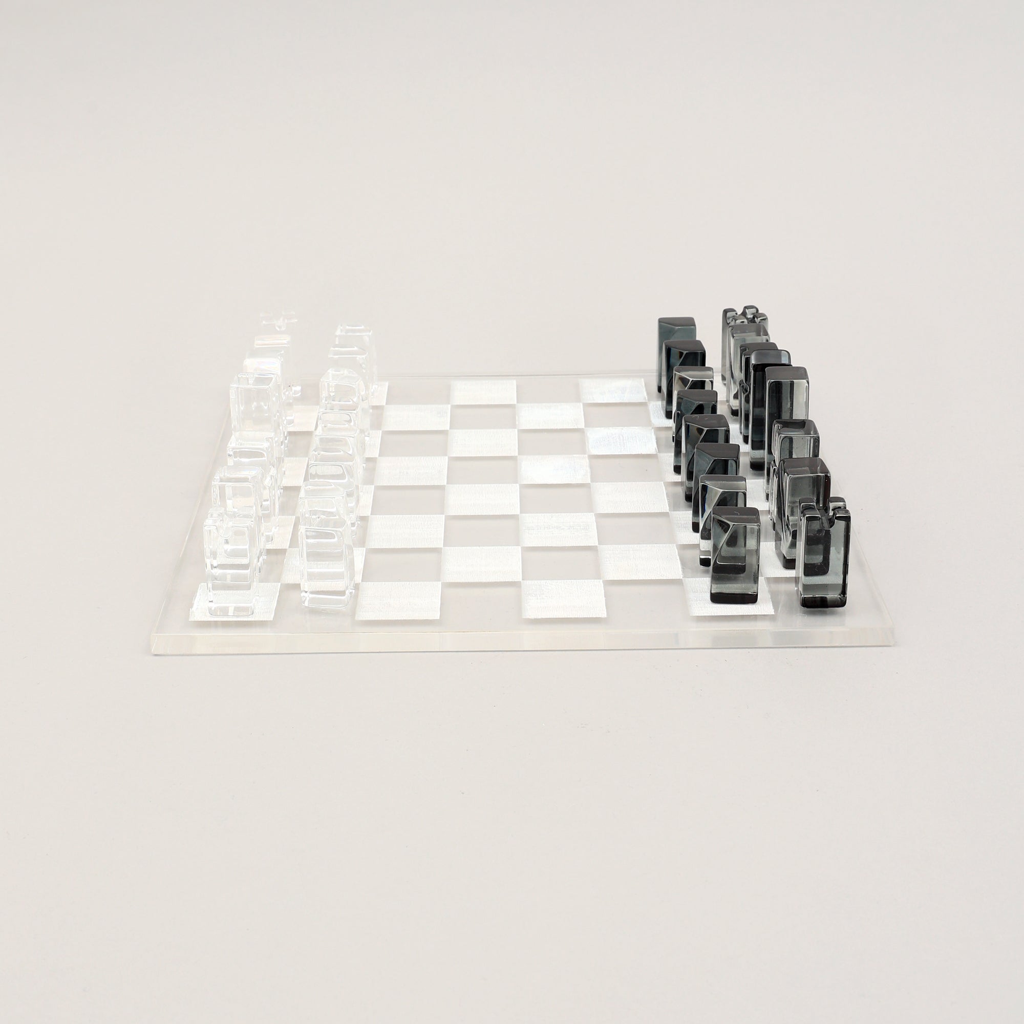 Elegant Acraylic Chess Decor Piece Black and White Classic Design for Home or Office