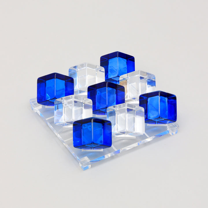 Decorative Acraylic Tik Tok Elegant BLUE & TRANSPARENT Accent Piece