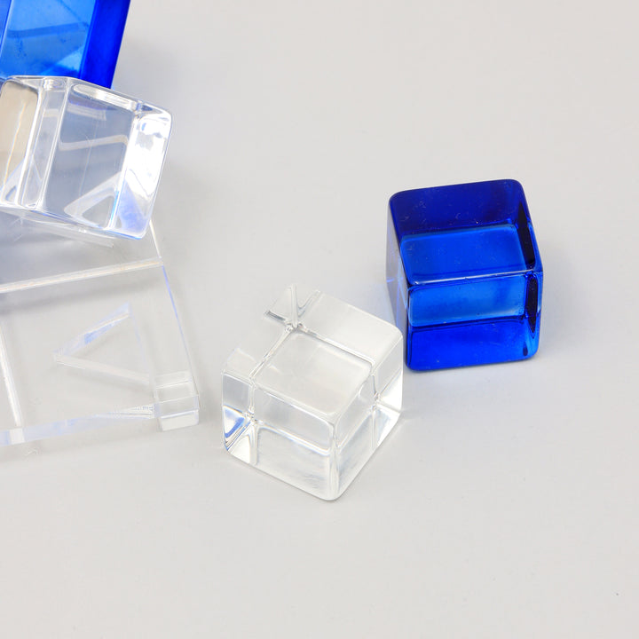 Decorative Acraylic Tik Tok Elegant BLUE & TRANSPARENT Accent Piece