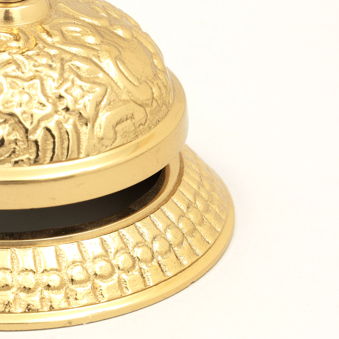 Decorative Aluminium Maharaja Desk Bell Elegant Golden Accent Piece