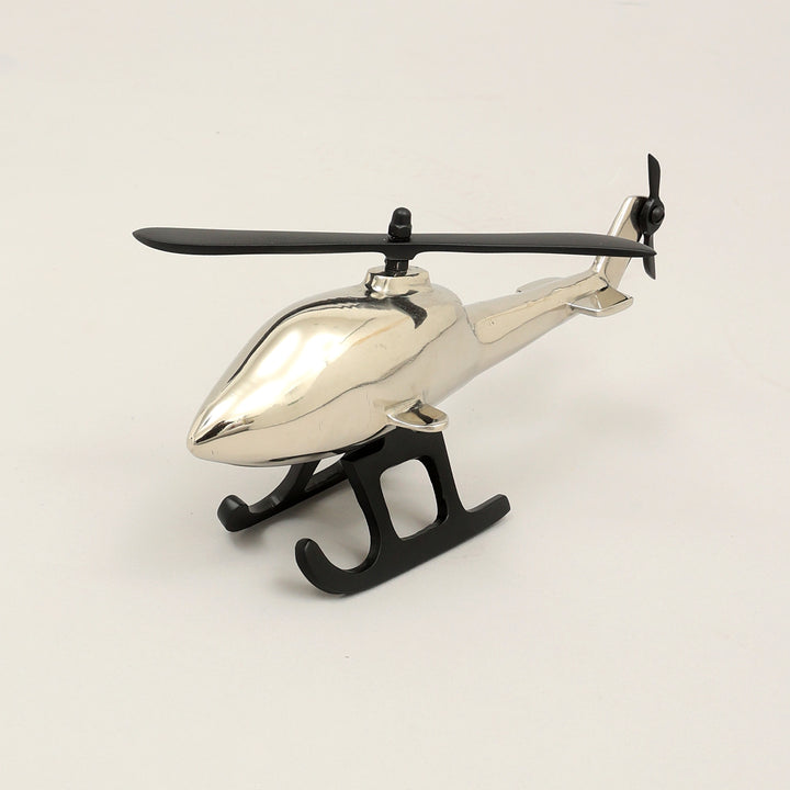 Decorative Aluminium Helicoptor Elegant NICKEL WITH BLACK Accent Piece