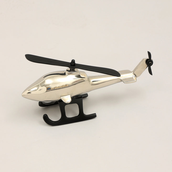 Decorative Aluminium Helicoptor Elegant NICKEL WITH BLACK Accent Piece