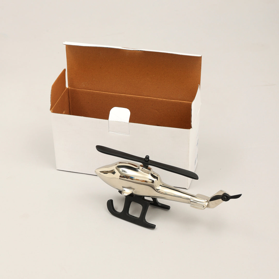 Decorative Aluminium Helicoptor Elegant NICKEL WITH BLACK Accent Piece