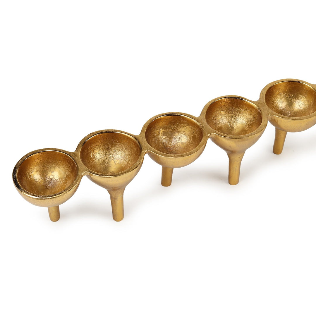 Expobazaar Rivera Candle & T-Light holder Large Gold