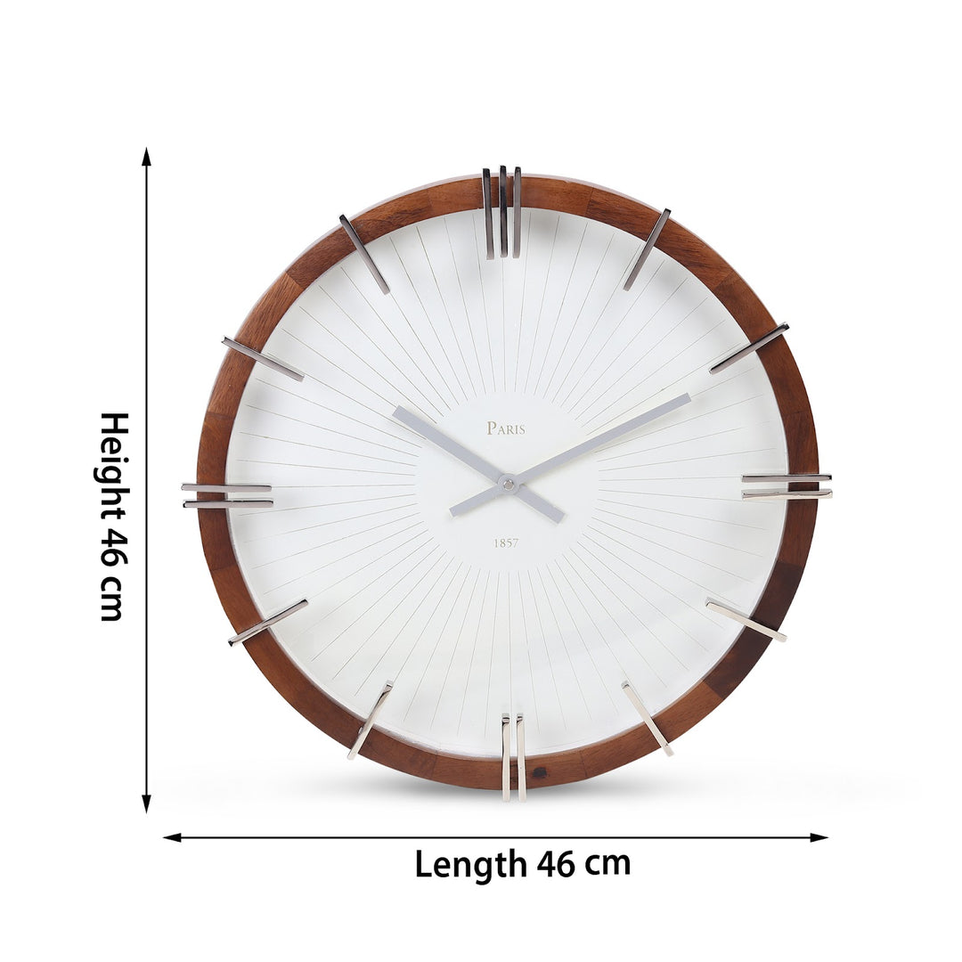 Expobazaar Eclipta Silver Wall Clock
