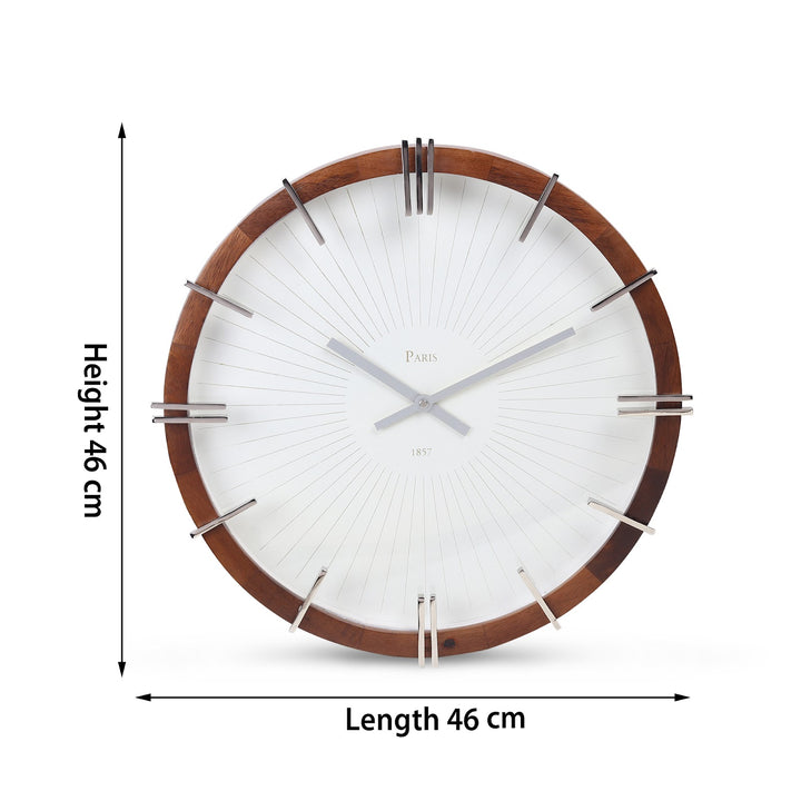 Expobazaar Eclipta Silver Wall Clock