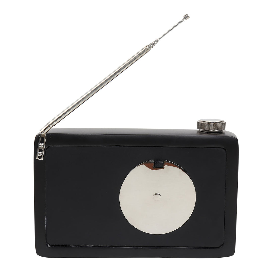 Expobazaar Broadcaster Table Clock in Black