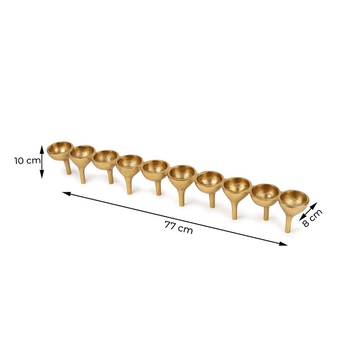 Expobazaar Rivera Candle & T-Light holder Large Gold