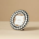 Round Checkered 4x4 Photo Frame handcrafted in India