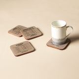 Enamel cocktail coaster set of four