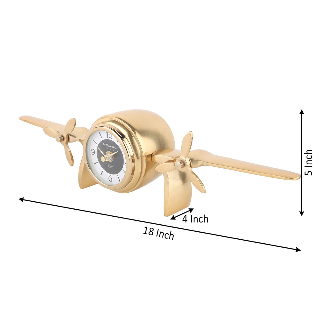 Expobazaar Skyward's Gold Iron Table Clock