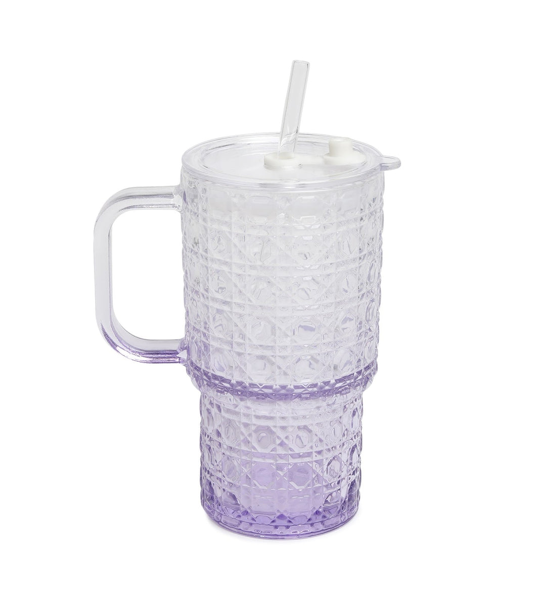 Verdelle Diamond Cut Glass Tumbler Purple view 4