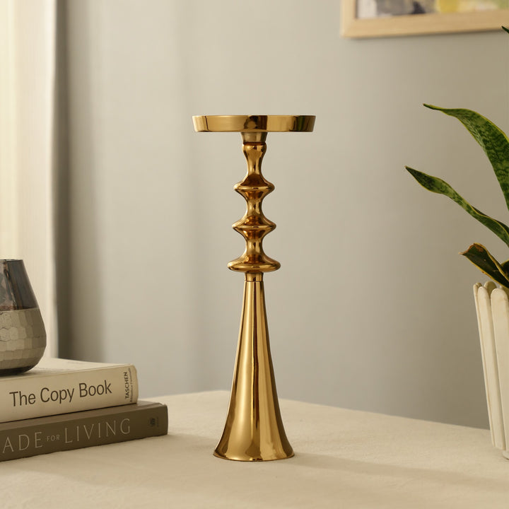 Expobazaar Altar Flame Gold Candle Holder