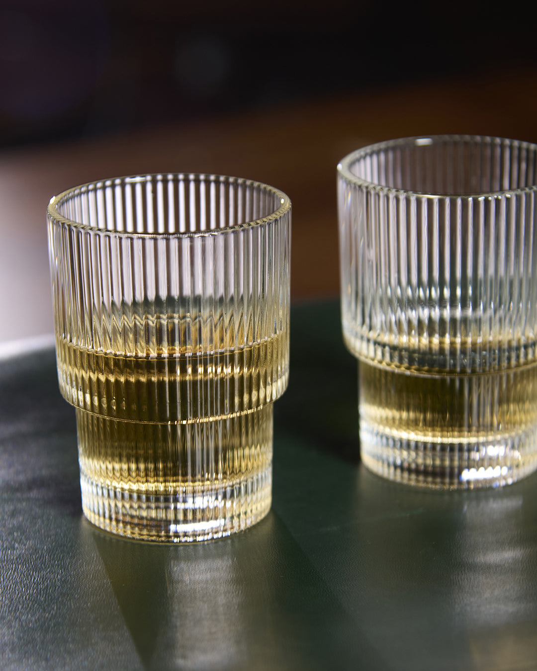 Ribbed Step Juice Glass in crystal glass, 175 ml