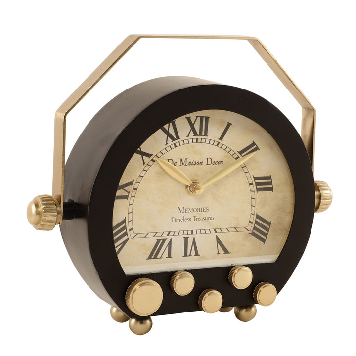 Expobazaar Kent Clock In Black Gold