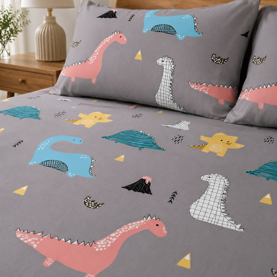 Kids Cheerful Animal Print Bedsheet