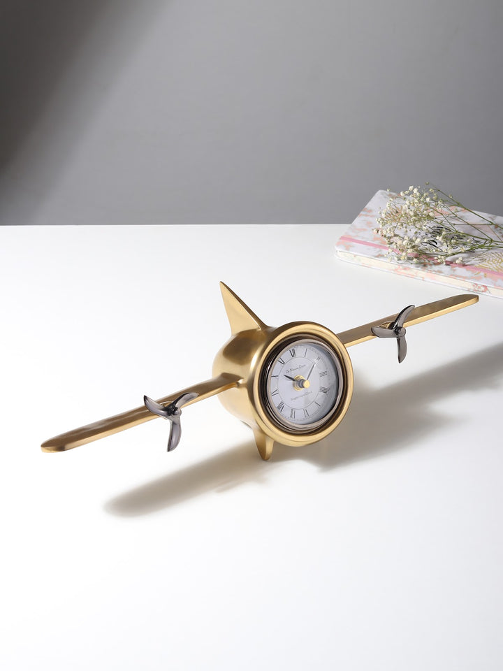 Expobazaar Jettison Table Clock In Gold