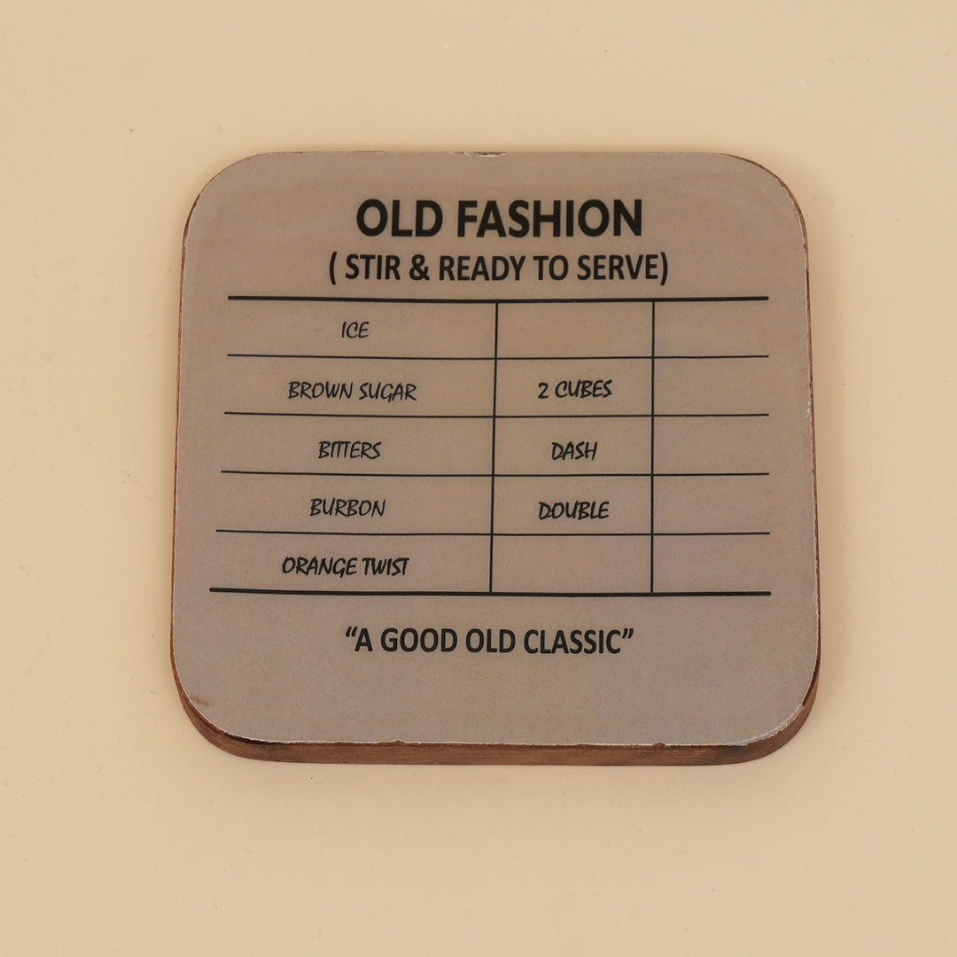Enamel cocktail coaster set of four
