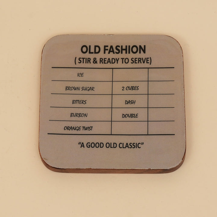 Enamel cocktail coaster set of four