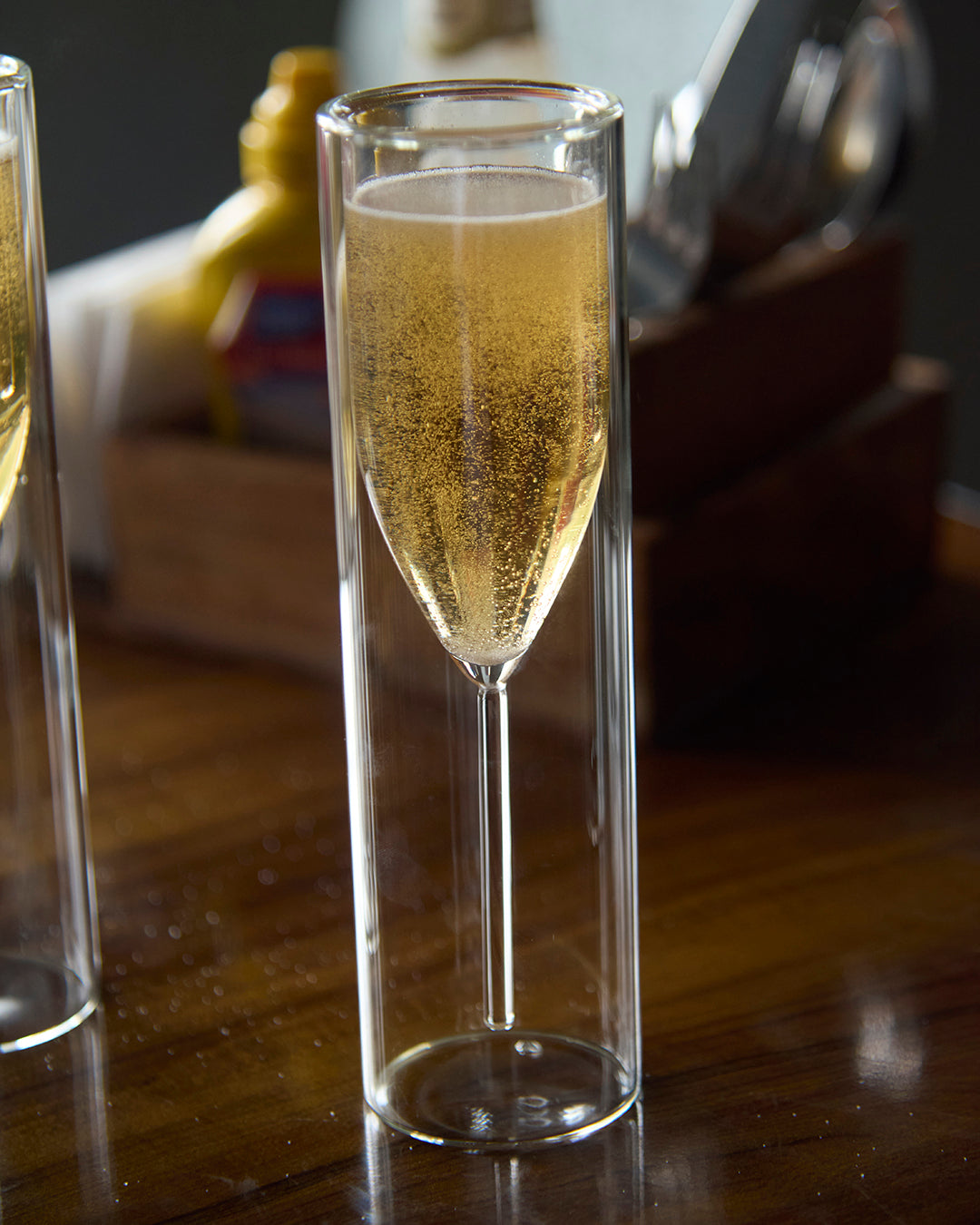 Double Wall Champagne Glass in double-wall glass, 100 ml