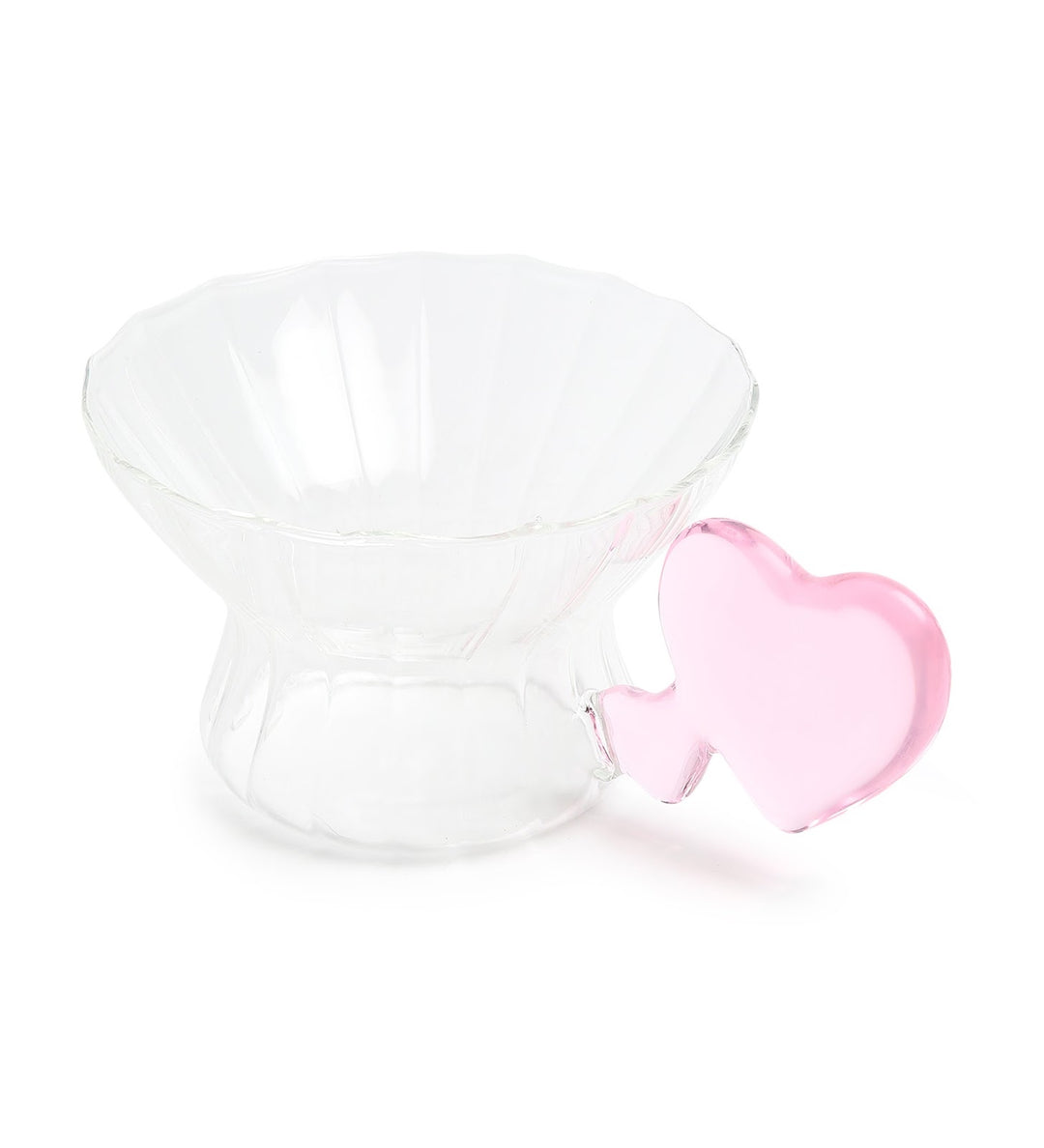 Amour Spiral Glass Cup with Pink Heart Handle view 6