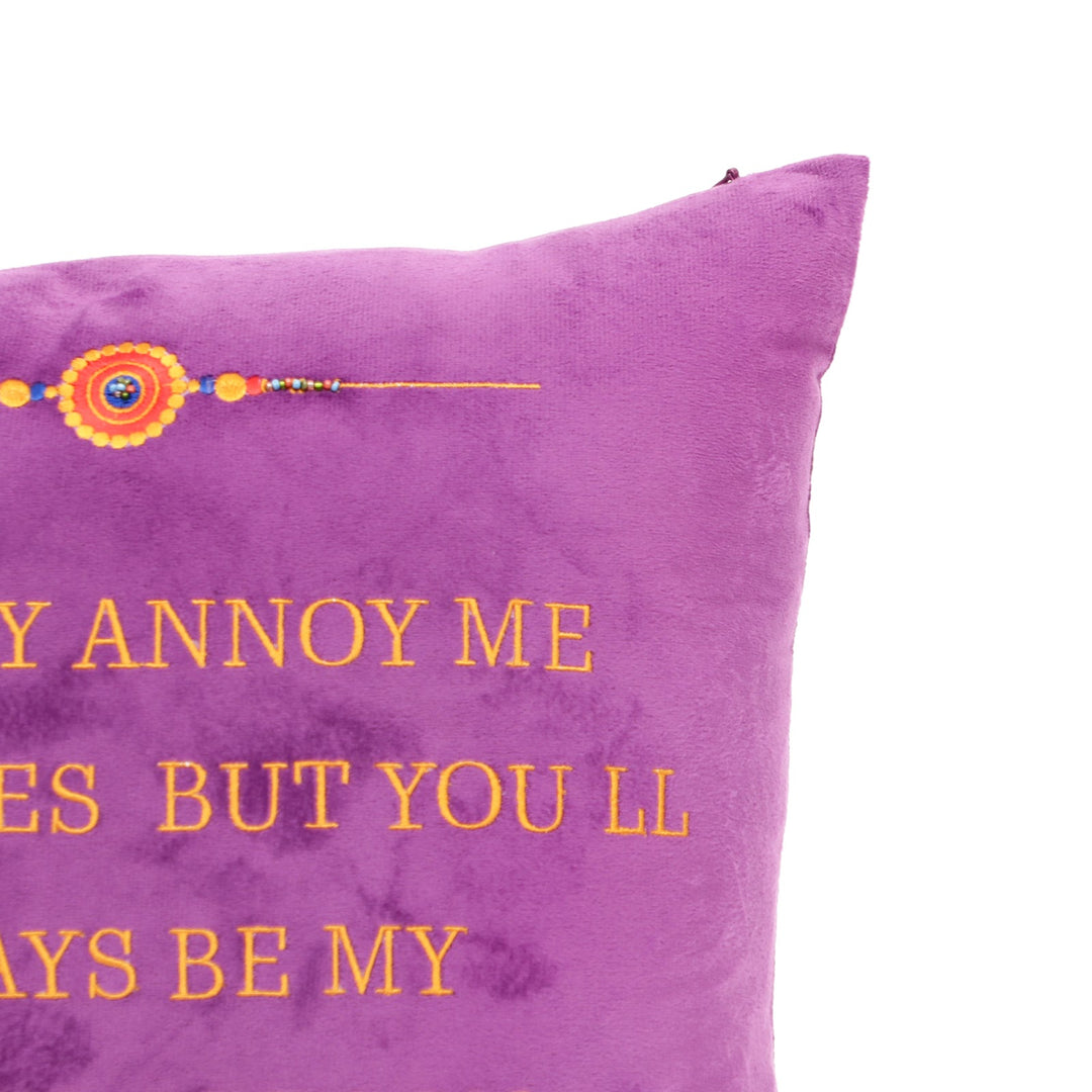 Sibling Quote Velvet Cushion 41 x 41 cm, Forever Person, view 2