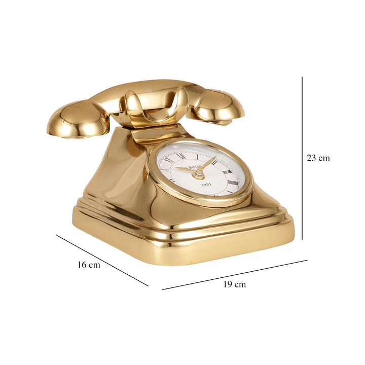 Expobazaar Dialtime Table Clock In Gold Finish