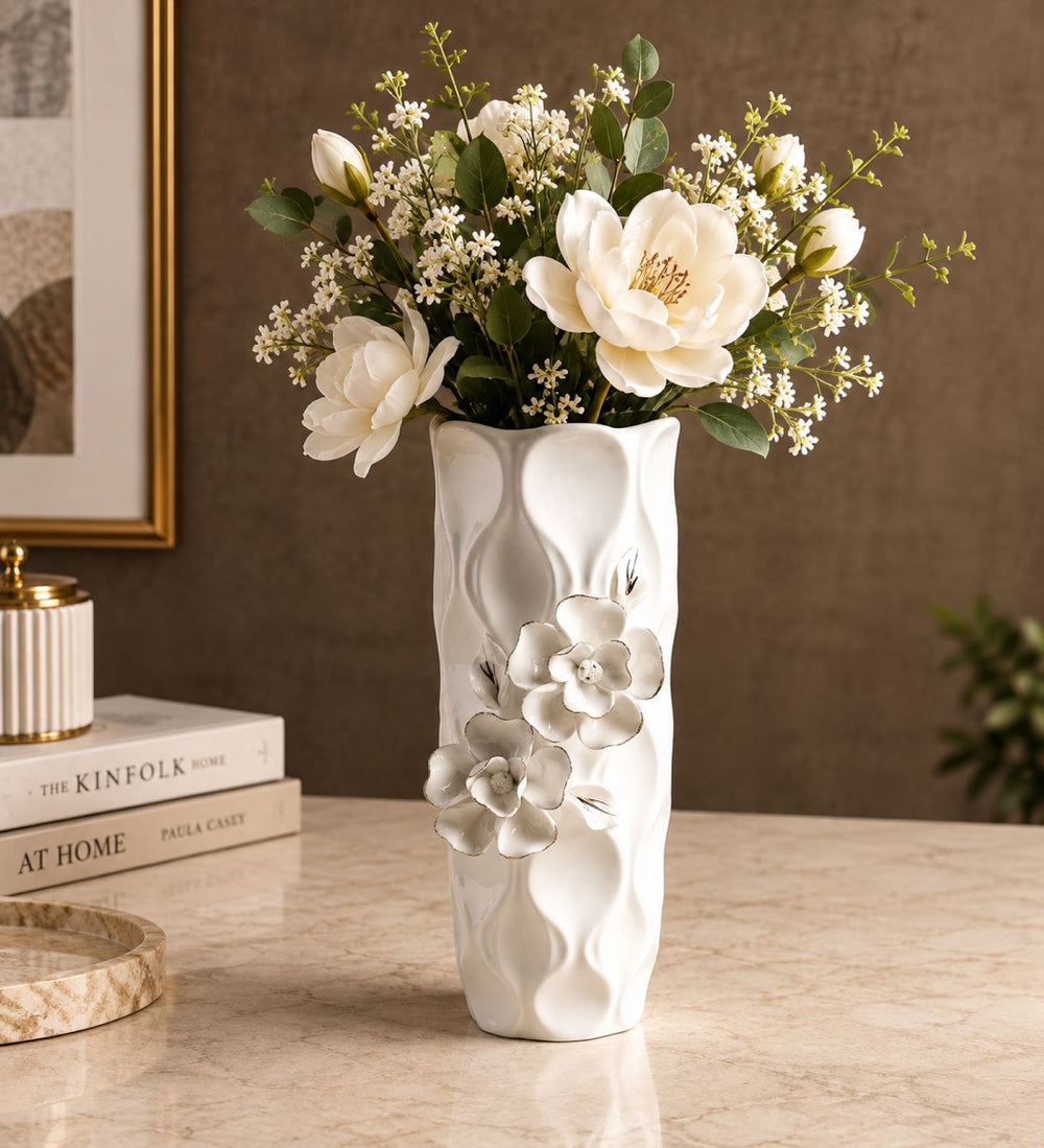 Lenora Fleur Cascading Blooms Porcelain Vase view 2