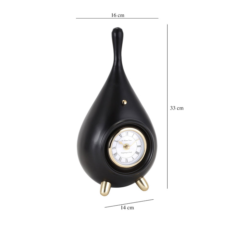 Expobazaar Time Drop In Black Gold Clock