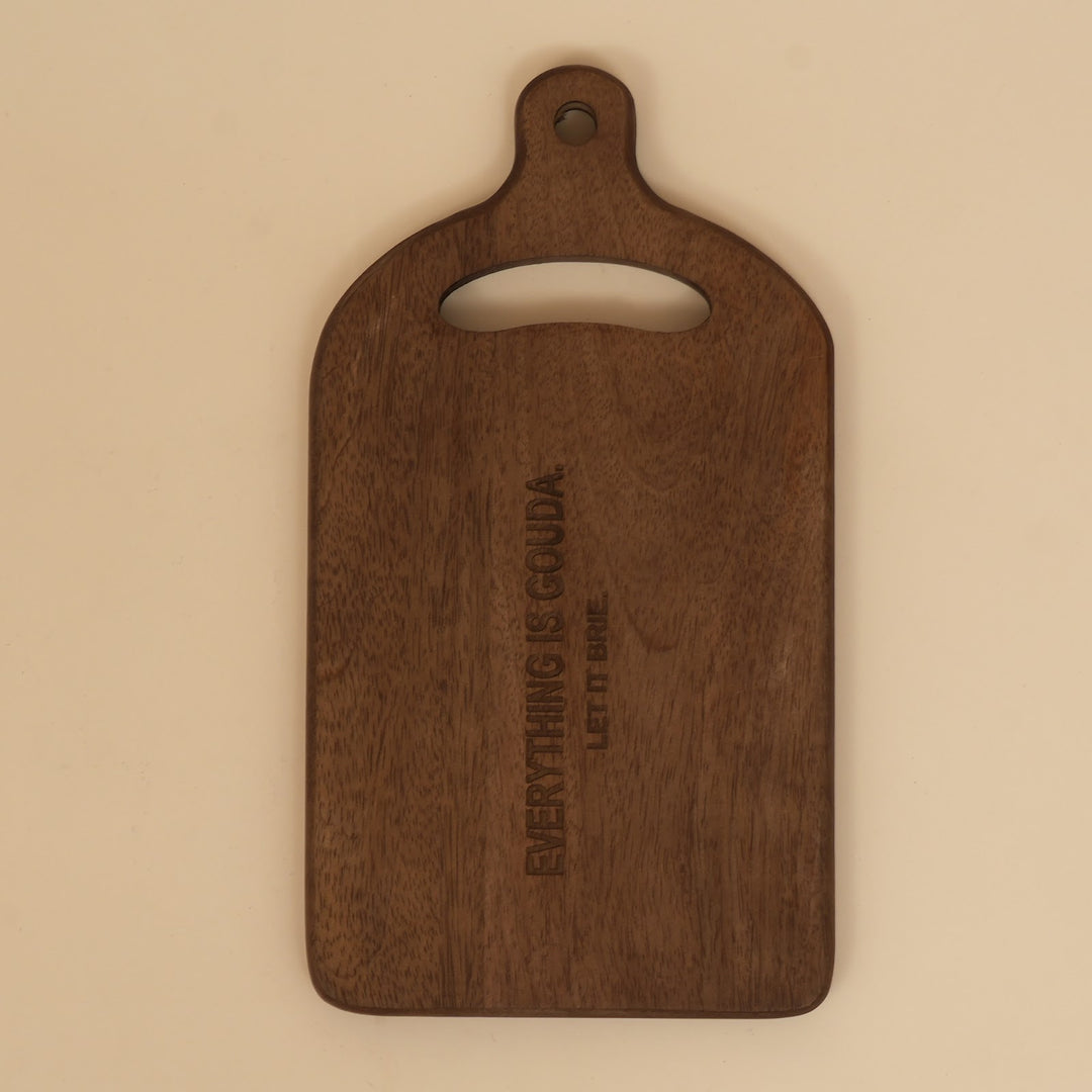 Mini mango wood cheese board with knife