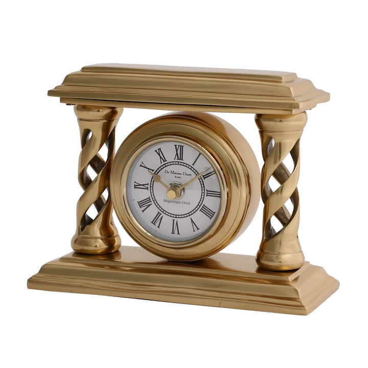 Expobazaar Gold Square Table Velor Table Clock