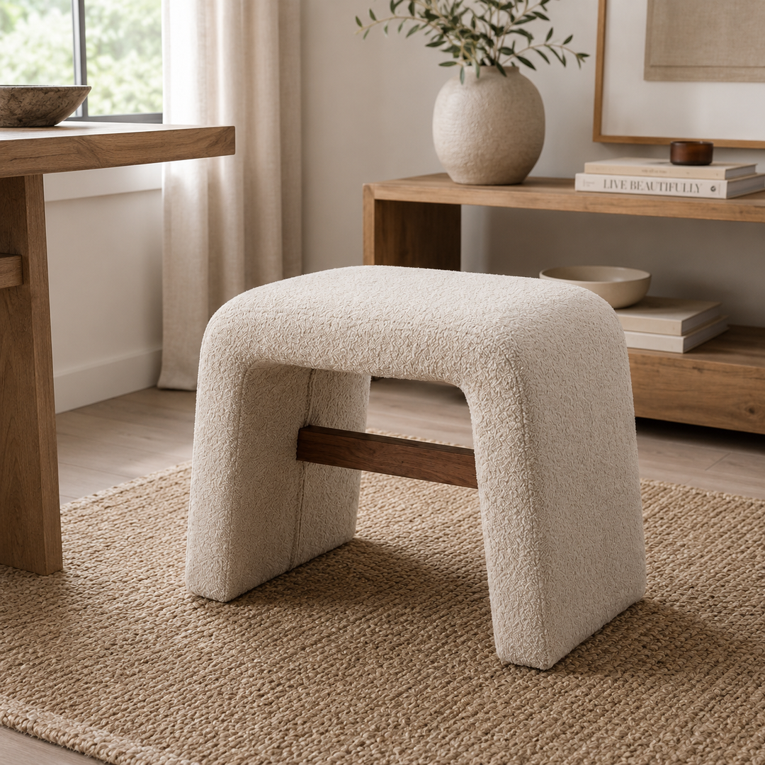 Expobazaar Opaa Homes U-Pouffe | Off White