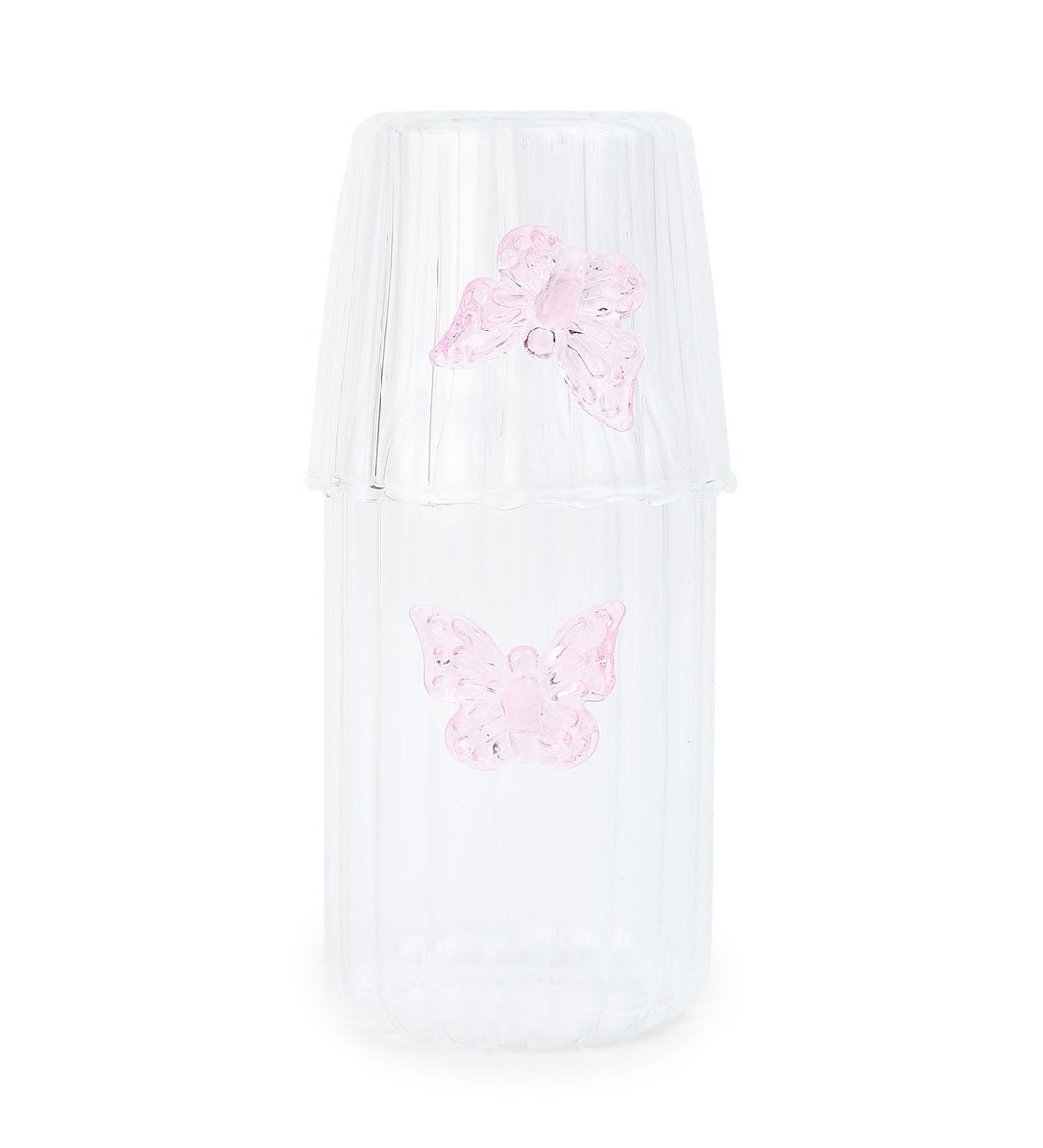 Titli Flip Butterfly Glass Bottle with Flip Top Glass view 6