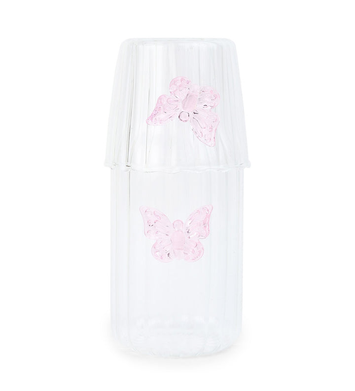 Titli Flip Butterfly Glass Bottle with Flip Top Glass view 6