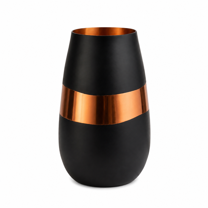 Glass Flower Vase, Black