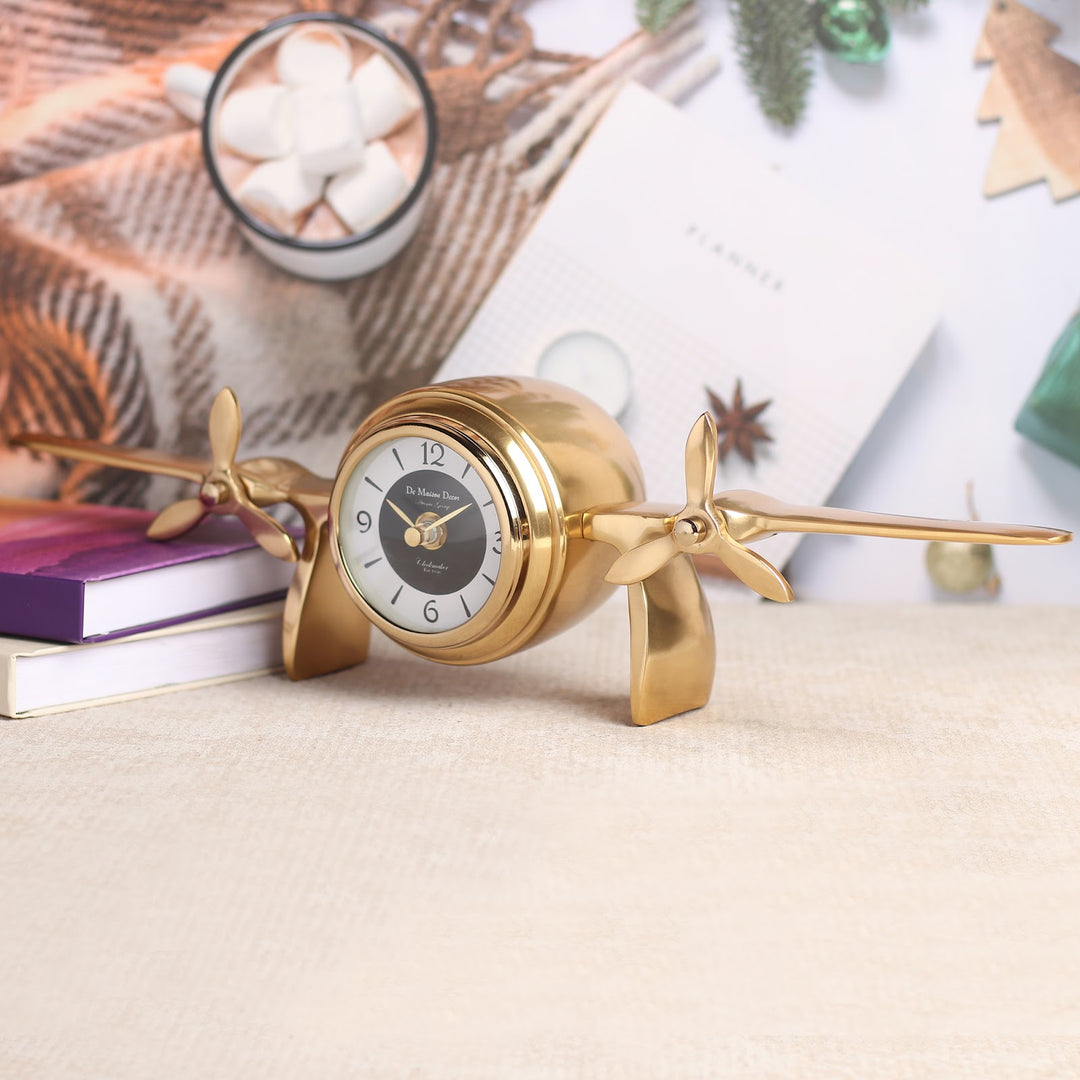 Expobazaar Skyward's Gold Iron Table Clock