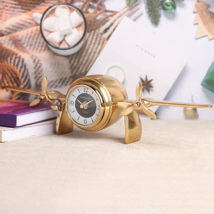 Expobazaar Skyward's Gold Iron Table Clock