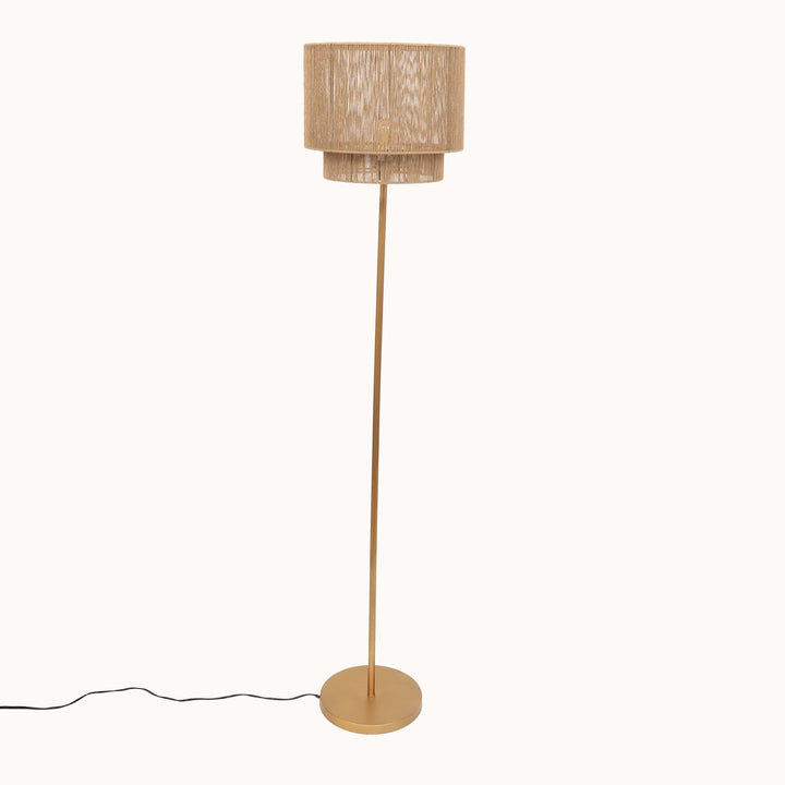 Rope & Iron Floor Lamp for Living Room view 2