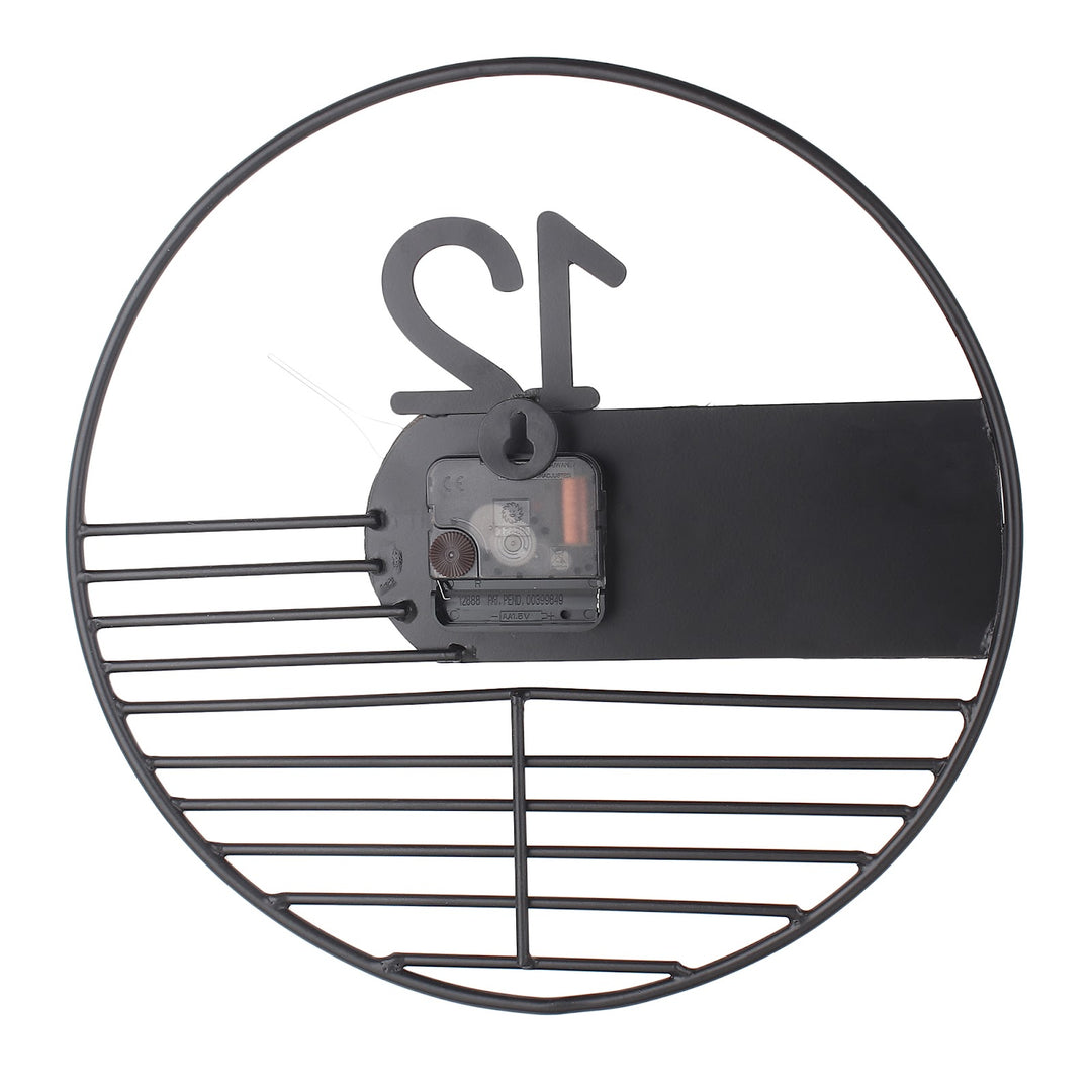 Expobazaar Ringmaster Black Steel Wall  Clock